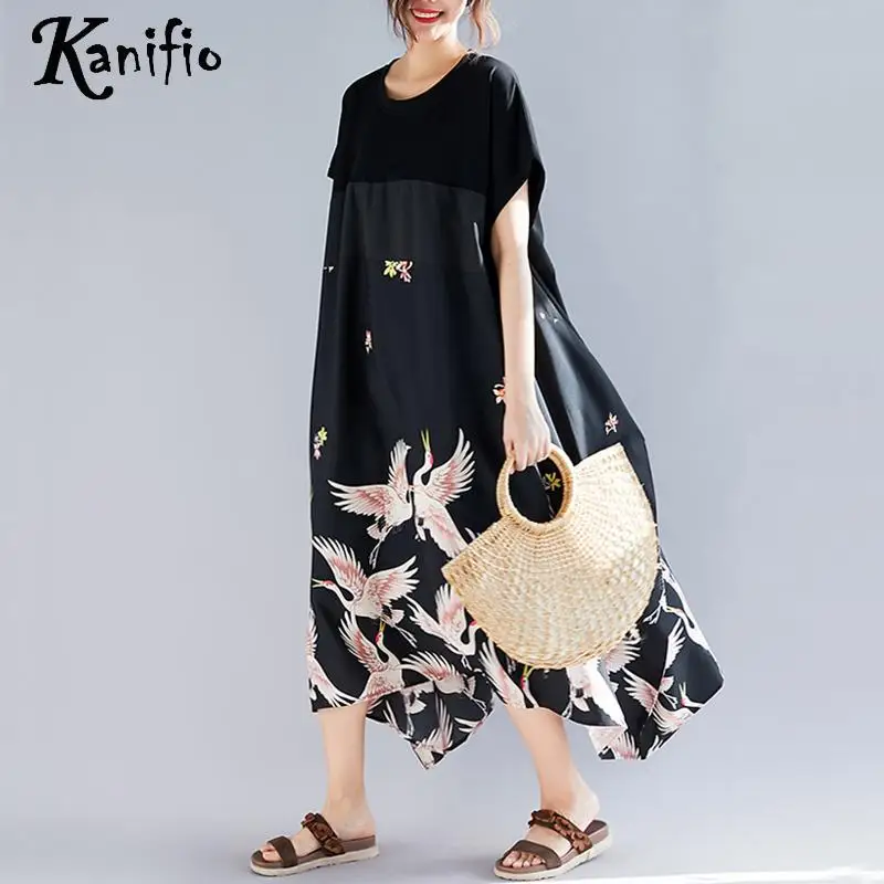 Kanifio Plus Size Women Dress Black Bohemian Beach Wear Summer 2019 Maxi Long Dresses Female Vestidios Femininos 4XL 3XL XXL
Kanifio Plus Size Women Dress Black Bohemian Beach Wear Summer 2019 Maxi Long Dresses Female Vestidios Femininos 4XL 3XL XXL