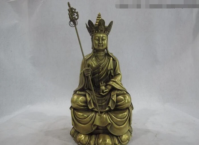Collectible bronze S2666 12 China Pure Copper Brass Datang Xuanzang Jizo Kshitigarbha King Buddha Statue (B0328)
Collectible bronze S2666 12 China Pure Copper Brass Datang Xuanzang Jizo Kshitigarbha King Buddha Statue (B0328)