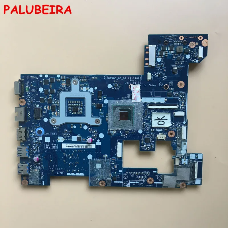 PALUBEIRA LA-7982P High Quality For Lenovo G580 Laptop Motherboard HM76 100% Tested QIWG5_G6_G9 mainboard
PALUBEIRA LA-7982P High Quality For Lenovo G580 Laptop Motherboard HM76 100% Tested QIWG5_G6_G9 mainboard