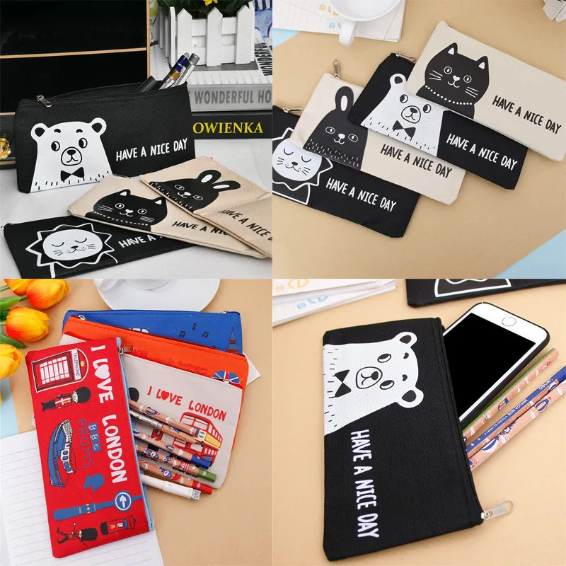 Hot Sale London Style Pencil Case Pen Bag Animal Zipper Makeup Bags Pouch Holder School Supplies Stationery Canvas Pencil Bag
Hot Sale London Style Pencil Case Pen Bag Animal Zipper Makeup Bags Pouch Holder School Supplies Stationery Canvas Pencil Bag
