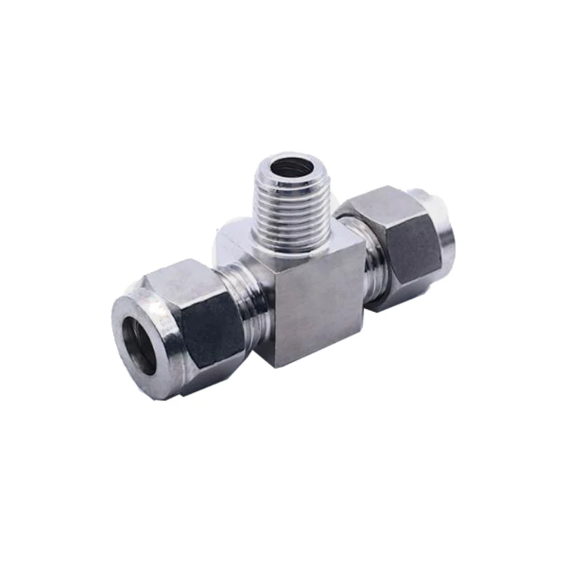 stainless steel 304 Double Ferrule Compression Fitting Male Branch Tee Connector BSPT Thread Pressure Gauge Connector
stainless steel 304 Double Ferrule Compression Fitting Male Branch Tee Connector BSPT Thread Pressure Gauge Connector