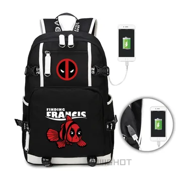 WISHOT Deadpool Backpack Superheros backpack teenagers Men women's Student School Bags travel multifunction USB charging
WISHOT Deadpool Backpack Superheros backpack teenagers Men women's Student School Bags travel multifunction USB charging