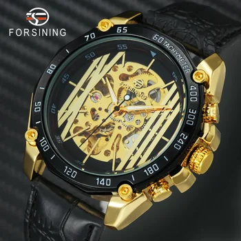 FORSINING Mens Watches Top Brand Luxury Leather Strap Skeleton Auto Mechanical Watch Men Fashion Steampunk Design 2018 relogio
FORSINING Mens Watches Top Brand Luxury Leather Strap Skeleton Auto Mechanical Watch Men Fashion Steampunk Design 2018 relogio