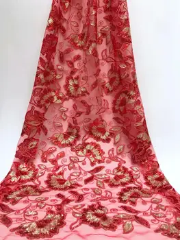 5 Yards High Quality African Lace Fabric Red Sequins French Net Embroidery Tulle Lace Fabric For Nigerian Wedding Party Dress
5 Yards High Quality African Lace Fabric Red Sequins French Net Embroidery Tulle Lace Fabric For Nigerian Wedding Party Dress