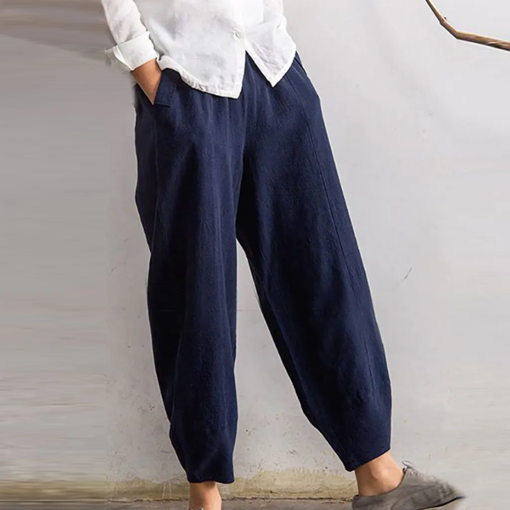 Feitong Loose Cotton Linen Pants Women Soft Harem Pants Breathable Slim Ankle Length Pants Korean Leisure Hallen Pants Black
Feitong Loose Cotton Linen Pants Women Soft Harem Pants Breathable Slim Ankle Length Pants Korean Leisure Hallen Pants Black
