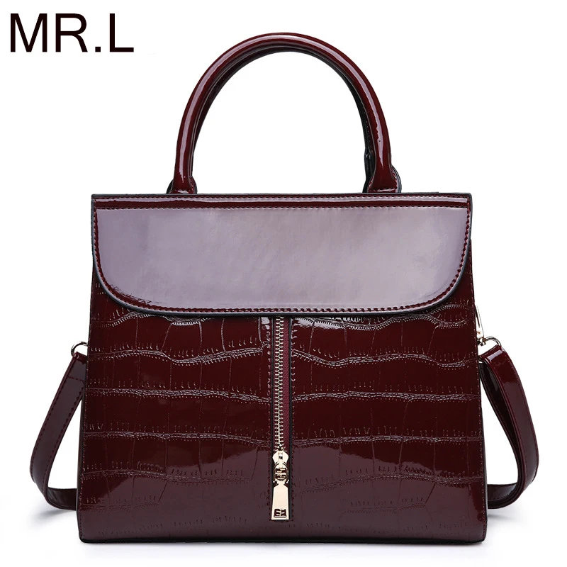 Фото MR.L Tote Bag Satchels Leather Luxury Handbags Women Bags Designer Shoulder High Capacity Crossbody For | Багаж и сумки