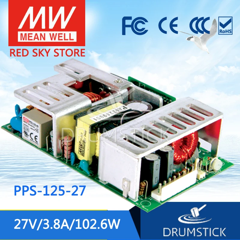 MEAN WELL PPS-125-27 27V 3.8A meanwell PPS-125 27V 102.6W Single Output with PFC Function
MEAN WELL PPS-125-27 27V 3.8A meanwell PPS-125 27V 102.6W Single Output with PFC Function