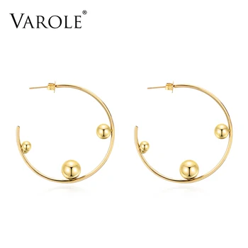 VAROLE Geometric Line Hoop Earrings Gold Silver Color Stainless Steel Circle Drop Earrings For Women Earings Jewelry Brincos
VAROLE Geometric Line Hoop Earrings Gold Silver Color Stainless Steel Circle Drop Earrings For Women Earings Jewelry Brincos