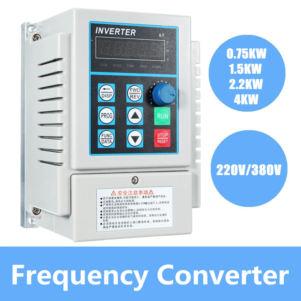 0.75/1.5/2.2/4kw Single Phase input and 3 Phase Output Frequency Converter / Adjustable Speed Drive / Frequency Inverter / VFD
0.75/1.5/2.2/4kw Single Phase input and 3 Phase Output Frequency Converter / Adjustable Speed Drive / Frequency Inverter / VFD