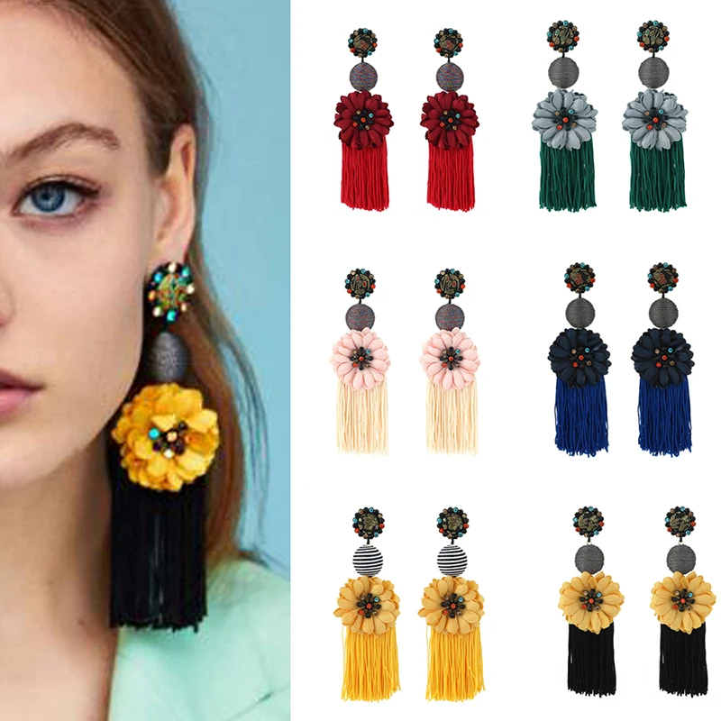 Big Yellow Flower Tassel Earrings for Women Rhinestone Pendant Long Drop Earrings Statement Dangle Earrings Bohemian Jewelry
Big Yellow Flower Tassel Earrings for Women Rhinestone Pendant Long Drop Earrings Statement Dangle Earrings Bohemian Jewelry