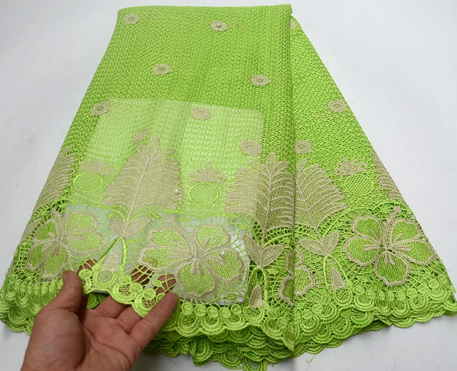 Wholesale New design Lemon green Water Soluble Lace For Sewing Embroidered Mesh High Quality African Guipure Lace Fabric
Wholesale New design Lemon green Water Soluble Lace For Sewing Embroidered Mesh High Quality African Guipure Lace Fabric