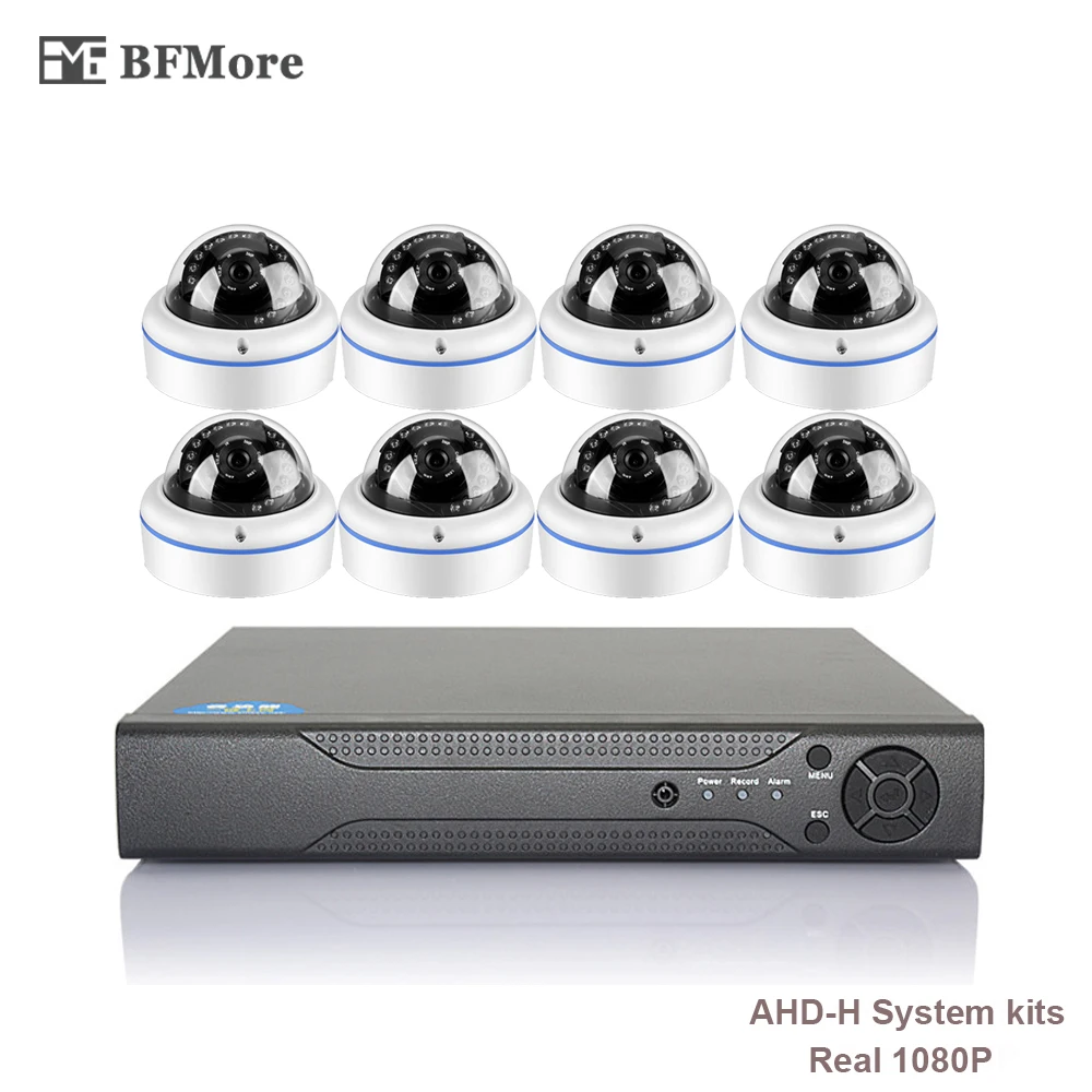 

BFMore 8CH AHD 1080P-H CCTV System 2.0MP HDMI AHD CCTV DVR IR Indoor Security Camera Surveillance Kit Email FTP P2P Xeye