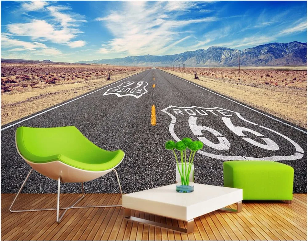 Custom photo 3d room wallpaper Highway 66 backdrop wall picture decoration painting 3d wall murals wallpaper for walls 3 d
Custom photo 3d room wallpaper Highway 66 backdrop wall picture decoration painting 3d wall murals wallpaper for walls 3 d
