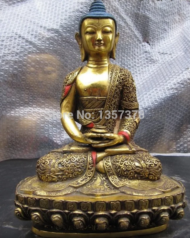 shitou 00215 Tibet Buddhism Bronze Gild Sakyamuni Tathagata Amitayus take bowl Buddha Statue
shitou 00215 Tibet Buddhism Bronze Gild Sakyamuni Tathagata Amitayus take bowl Buddha Statue