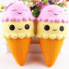 

ANENG Jumbo 22CM Cartoon Double Smiley Face Ice Cream Squishy Slow Rising Sweet Scented Charms Food Rebound Bread Kid Toys