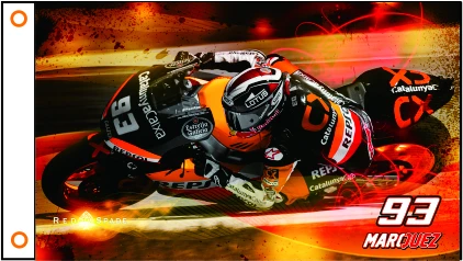 Флаг для мотоцикла HONDA Marquez 93 флаг 3x5 футов полиэстер 02 | Дом и сад