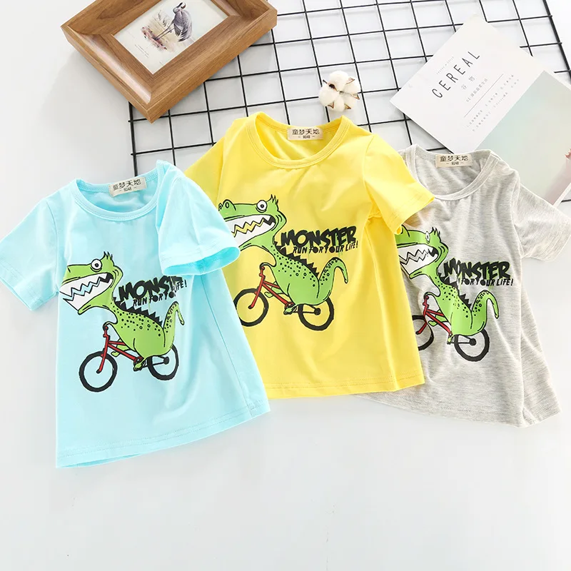 Детские футболки Одежда для мальчиков футболка летние с короткими рукавами