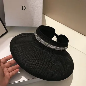 Summer New Style College Style Topless Hat Large Brimmed Travel UV Sun Hat Korean-Style Diamond Set Fashion Face Cap Female
Summer New Style College Style Topless Hat Large Brimmed Travel UV Sun Hat Korean-Style Diamond Set Fashion Face Cap Female