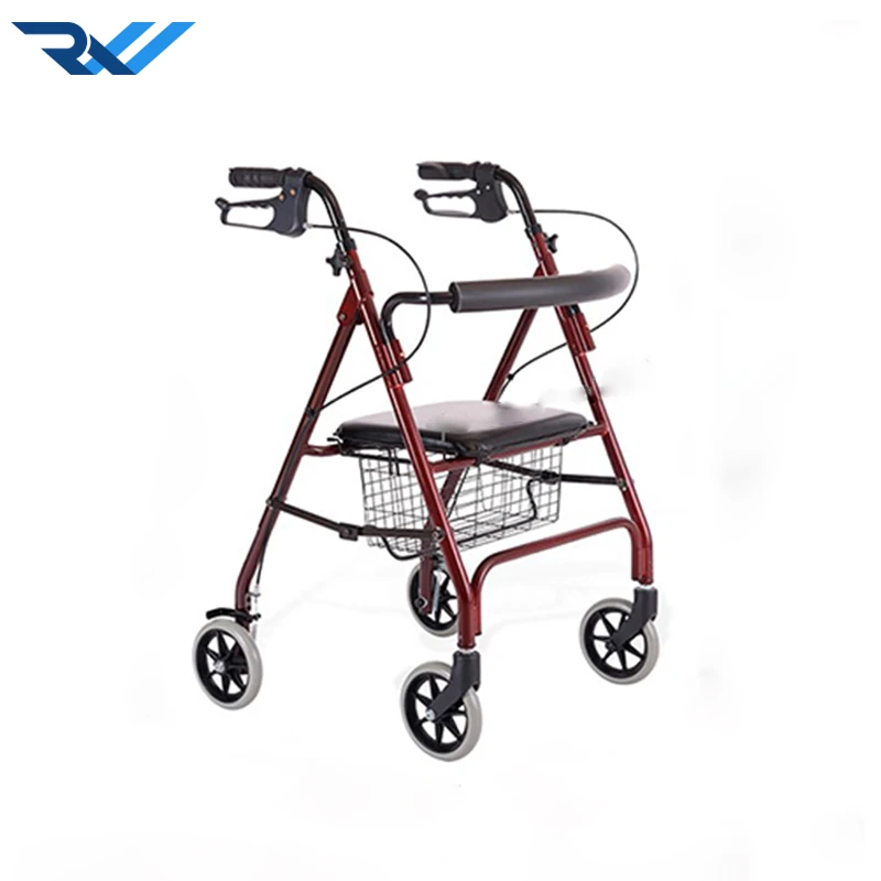 Rollator shopping walker lightweight outdoor 4 wheels folding with storage basket and soft seat for elderly
Rollator shopping walker lightweight outdoor 4 wheels folding with storage basket and soft seat for elderly