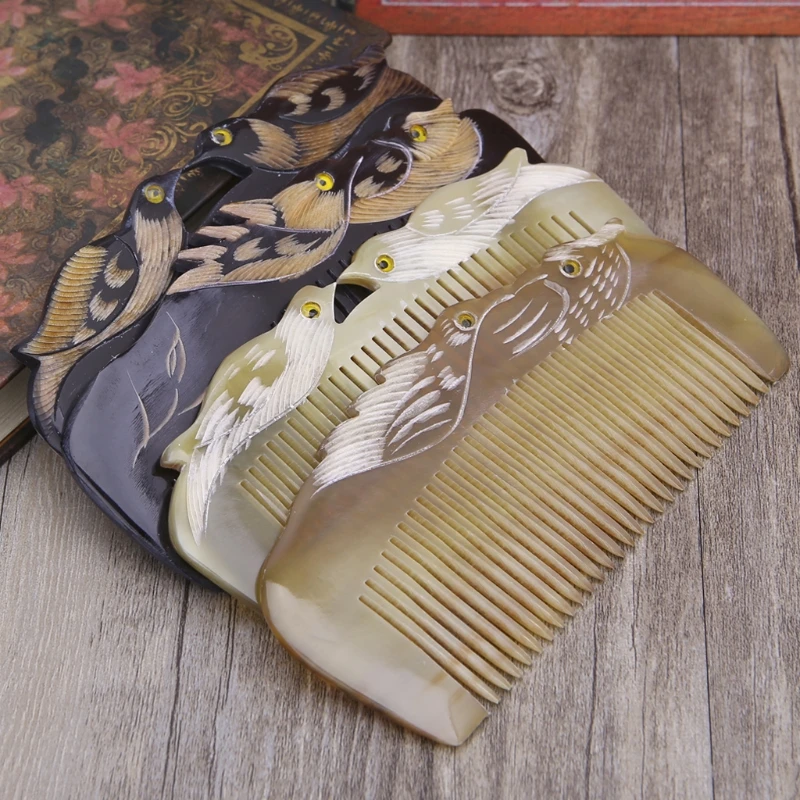1 Pc New Luxury Natural Horn Hair Comb Handcraft With Mandarin Duck Carvings Handle Beauty Hot Selling
1 Pc New Luxury Natural Horn Hair Comb Handcraft With Mandarin Duck Carvings Handle Beauty Hot Selling