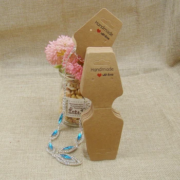 4.5*12cm Customized fashion Jewelry packing paper necklace card printed handmad with love Necklace Display hanging card 200pcs
4.5*12cm Customized fashion Jewelry packing paper necklace card printed handmad with love Necklace Display hanging card 200pcs