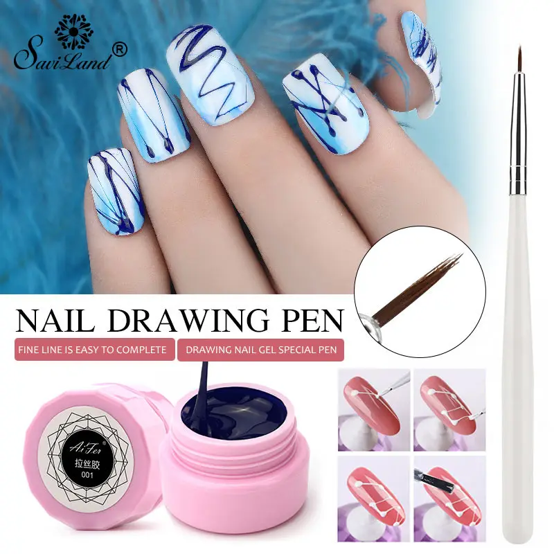 Saviland Creative Gel Wire Drawing Nail Gel Kits Elasticity Point To Line Painting Gel Varnish Silk Spider Graffiti Design
Saviland Creative Gel Wire Drawing Nail Gel Kits Elasticity Point To Line Painting Gel Varnish Silk Spider Graffiti Design