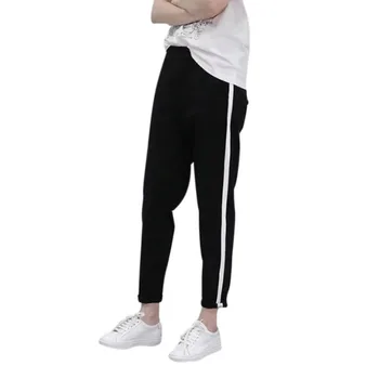 2018 Summer Women Casual Silm Black Loose Casual Pant High Waist White Striped Stitching Wide Leg Pants Trousers Femme
2018 Summer Women Casual Silm Black Loose Casual Pant High Waist White Striped Stitching Wide Leg Pants Trousers Femme