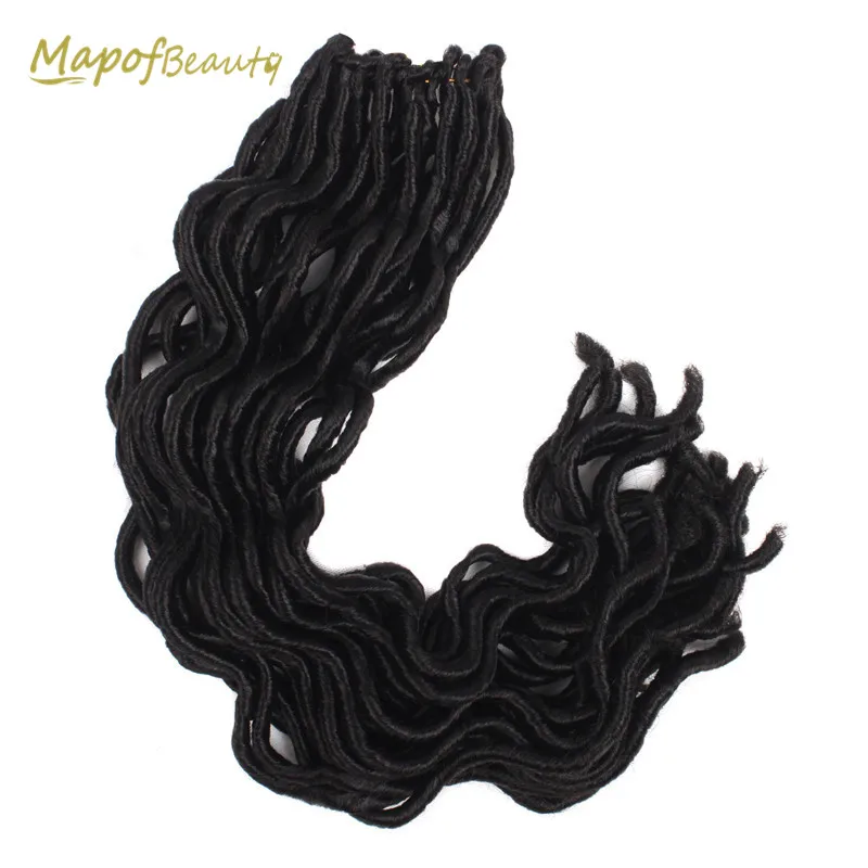 MapofBeauty 19 &quot20 корней Faux Locs Curly крючком коса для женщин синтетические Жаростойкие