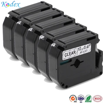 Kodex 5Pack M tapes 12mm mk131 compatible MK-131 black on clear label tape for Brother ptouch thermal label printer ribbon
Kodex 5Pack M tapes 12mm mk131 compatible MK-131 black on clear label tape for Brother ptouch thermal label printer ribbon