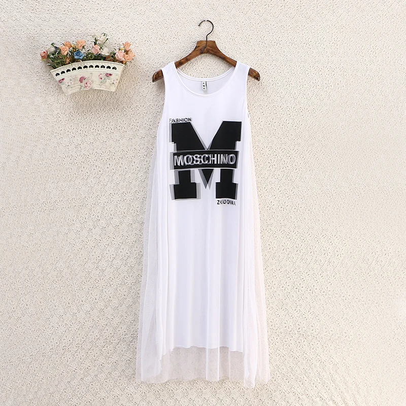 Plus size summer dress 2019 vestidos brand high quality modal Letter printed dress women casul robe longue femme long dress
Plus size summer dress 2019 vestidos brand high quality modal Letter printed dress women casul robe longue femme long dress