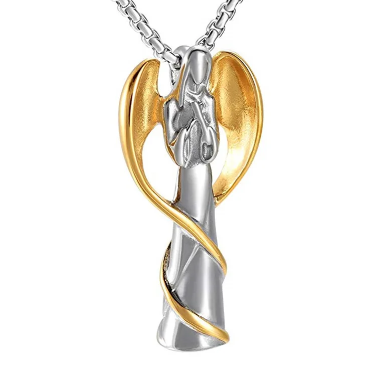 316L Stainless Steel Pure Angel Necklace Pendant For Women Rose Gold Wings Gold Color Patron Saint Necklace Guardian Angel
316L Stainless Steel Pure Angel Necklace Pendant For Women Rose Gold Wings Gold Color Patron Saint Necklace Guardian Angel