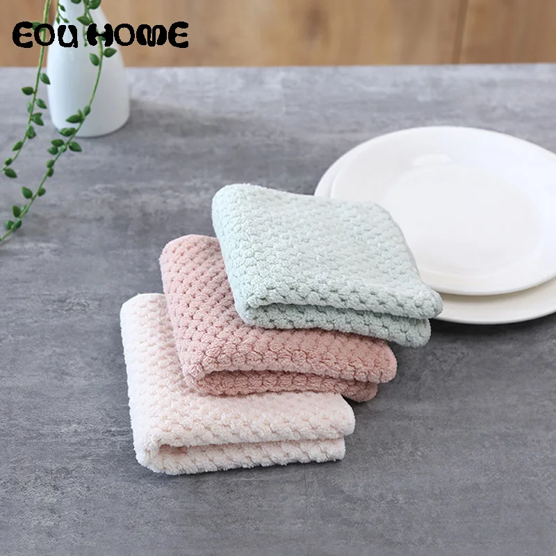 4Pce/set Kitchen Coral Fleece Cleaning Cloths Thicken Double Dish Towel Coral Velvet Super Absorbent Lint-Free Cloth Dishcloths
4Pce/set Kitchen Coral Fleece Cleaning Cloths Thicken Double Dish Towel Coral Velvet Super Absorbent Lint-Free Cloth Dishcloths