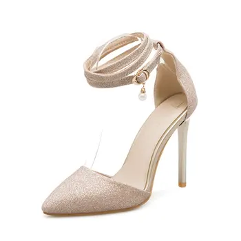 B2-18 Size 31-48 Ladies Sexy Sequined Sandals Female Plus Size Shoes Woman High Heels Shoes Women Shallow Party Wedding Shoe
B2-18 Size 31-48 Ladies Sexy Sequined Sandals Female Plus Size Shoes Woman High Heels Shoes Women Shallow Party Wedding Shoe