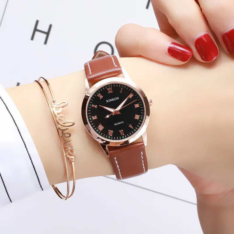Simple Gold Women Leather Watches Elegant Small Bracelet Female Clock 2019 Fashion Brand Roman Dial Retro Ladies Wristwatches 10 HTB1kIcqLb2pK1RjSZFsq6yNlXXaY