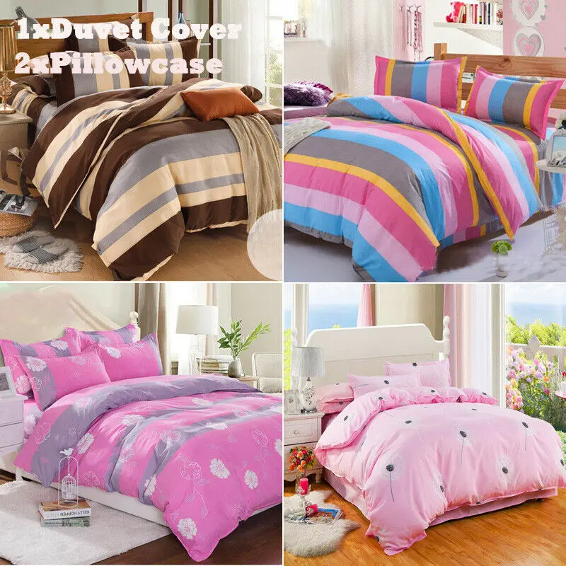 2019 Hot New Soft Quilt Duvet Cover Bedding Set Pillowcases Set Bed Linen Single Double Super King All Sizes
2019 Hot New Soft Quilt Duvet Cover Bedding Set Pillowcases Set Bed Linen Single Double Super King All Sizes