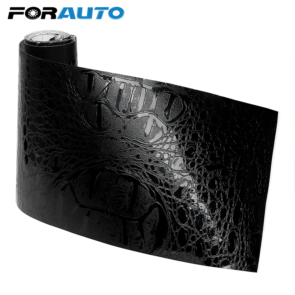 FORAUTO 150*10cm UV Protected Car Sticker Black Luxury Leather Texture Simulation Crocodile Sticker Film Car Styling Decoration
FORAUTO 150*10cm UV Protected Car Sticker Black Luxury Leather Texture Simulation Crocodile Sticker Film Car Styling Decoration