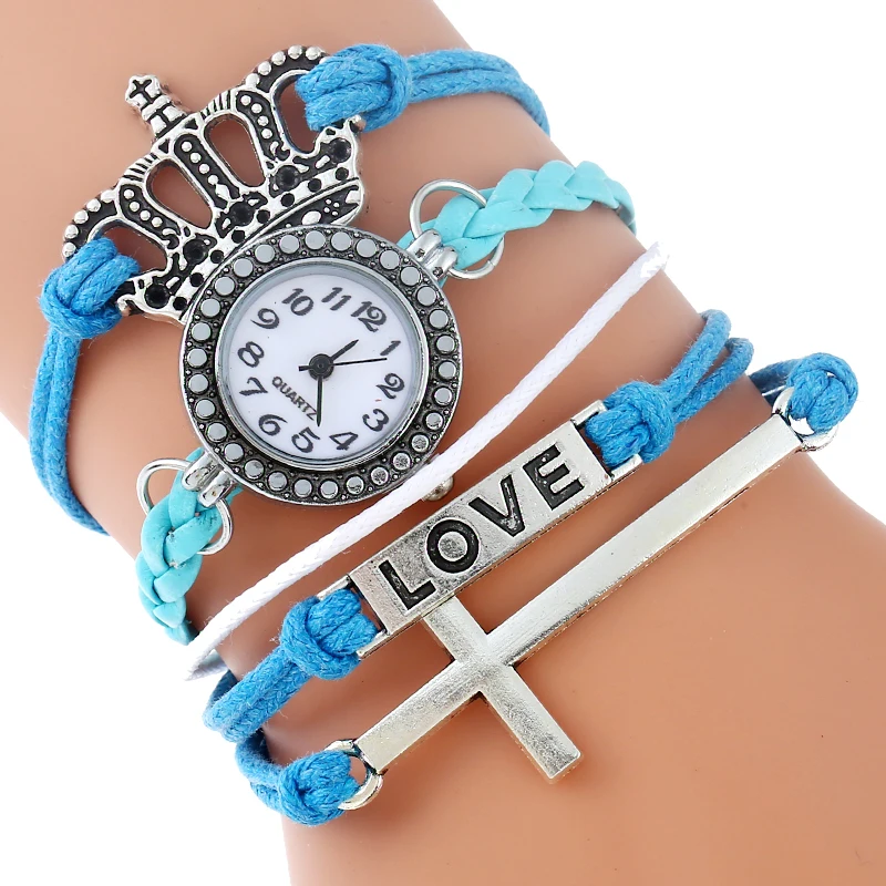 Gnova Platinum Christian Cross Love Paracord Bracelet Women Watch Queen Crown Charm Vintage Fashion Quartz Wristwatch A893
Gnova Platinum Christian Cross Love Paracord Bracelet Women Watch Queen Crown Charm Vintage Fashion Quartz Wristwatch A893