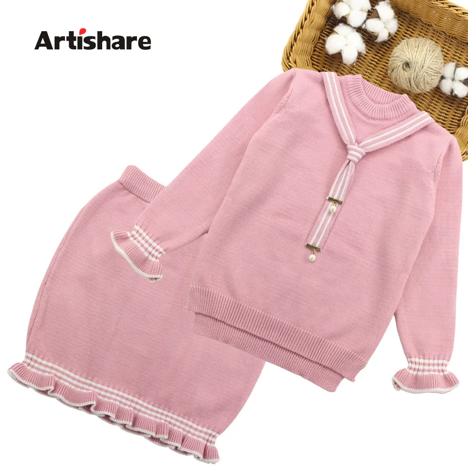 2018 Kids Girls Clothes Set Sweater Outerwear + Solid Skirt 2PCS Girl Clothes Autumn Winter Children'S Clothing Set 6 8 10 12 13
2018 Kids Girls Clothes Set Sweater Outerwear + Solid Skirt 2PCS Girl Clothes Autumn Winter Children'S Clothing Set 6 8 10 12 13