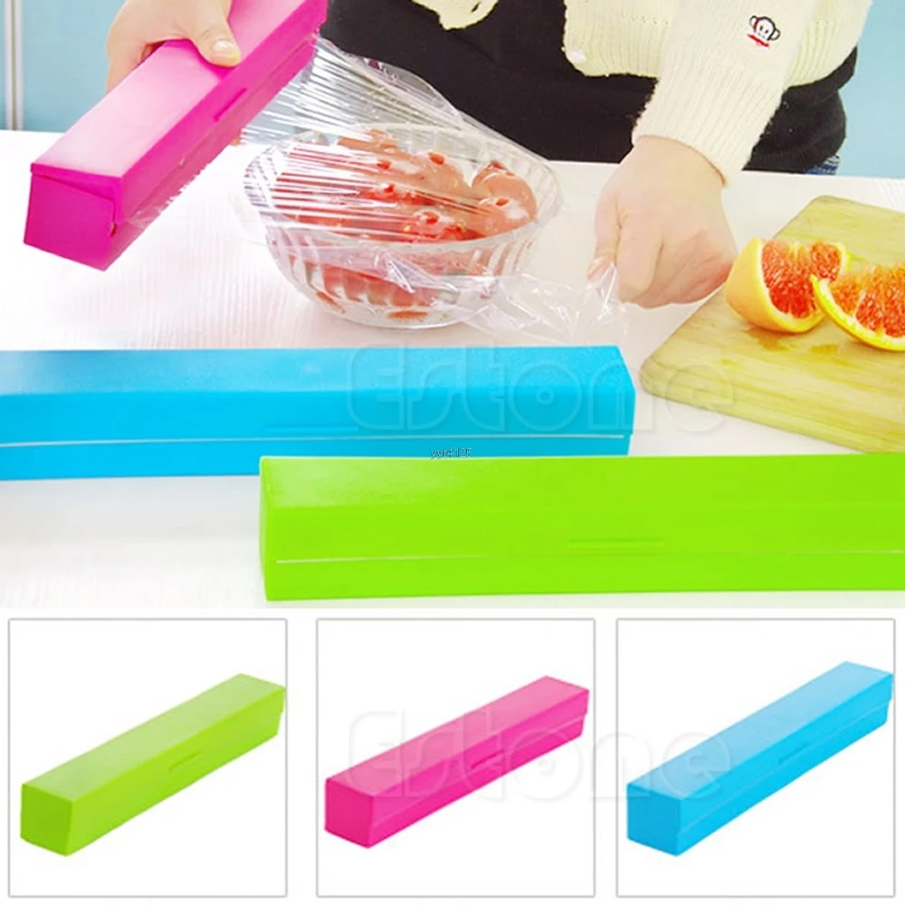 New Plastic Kitchen Foil And Cling Film Wrap Dispenser Cutter Storage Holder 3 Color
New Plastic Kitchen Foil And Cling Film Wrap Dispenser Cutter Storage Holder 3 Color
