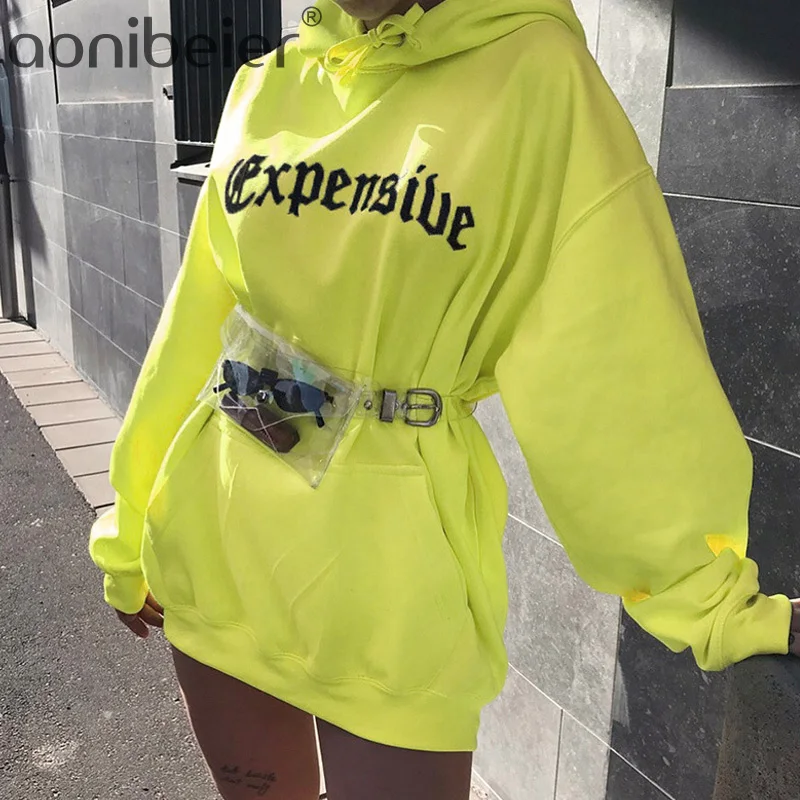 Aonibeier Fluorescent Hooded Letters Print Loose Long Sleeve Casual Lady Tops Spring Autumn Women New Fashion Sweatshirt Hoodies
Aonibeier Fluorescent Hooded Letters Print Loose Long Sleeve Casual Lady Tops Spring Autumn Women New Fashion Sweatshirt Hoodies