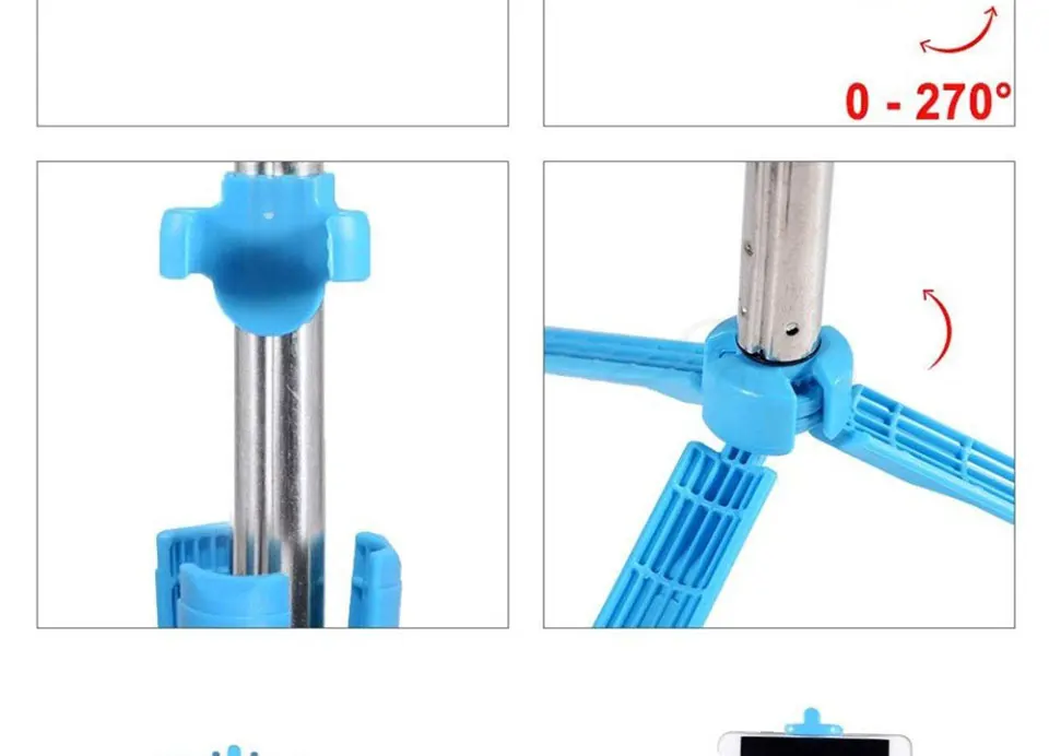 Roreta Handheld Bluetooth Selfie Stick Wireless Extendable Monopod Shutter Remote Foldable Mini Tripod For iPhone 8 X 7 6s Plus