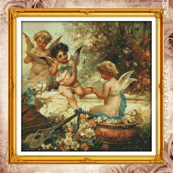 Joy Sunday Chinese cross stitch kits Cherubs angel garden DMC14CT11CT cotton fabric hotel home deco painting factory wholesale
Joy Sunday Chinese cross stitch kits Cherubs angel garden DMC14CT11CT cotton fabric hotel home deco painting factory wholesale