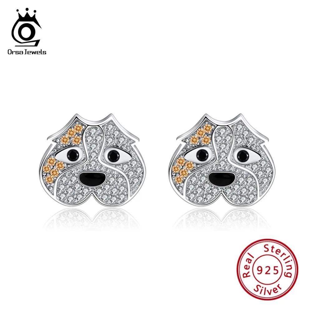 ORSA JEWELS Solid 925 Sterling Silver Women Earrings Cute American Pit Bull Original Colorful CZ Female Party Jewelry SE122
ORSA JEWELS Solid 925 Sterling Silver Women Earrings Cute American Pit Bull Original Colorful CZ Female Party Jewelry SE122