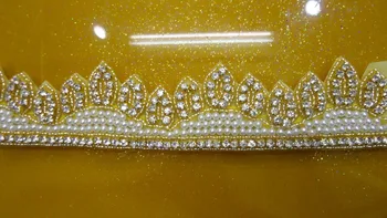 2015 New bling Gold rhinestone decorations Peral beaded trims for wedding dresses tiara rhinestone necklace
2015 New bling Gold rhinestone decorations Peral beaded trims for wedding dresses tiara rhinestone necklace