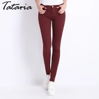 Jeans Female Denim Pants Candy Color Womens Jeans Donna Stretch Bottoms Feminino Skinny Pants For Women Trousers 2018 Tataria image