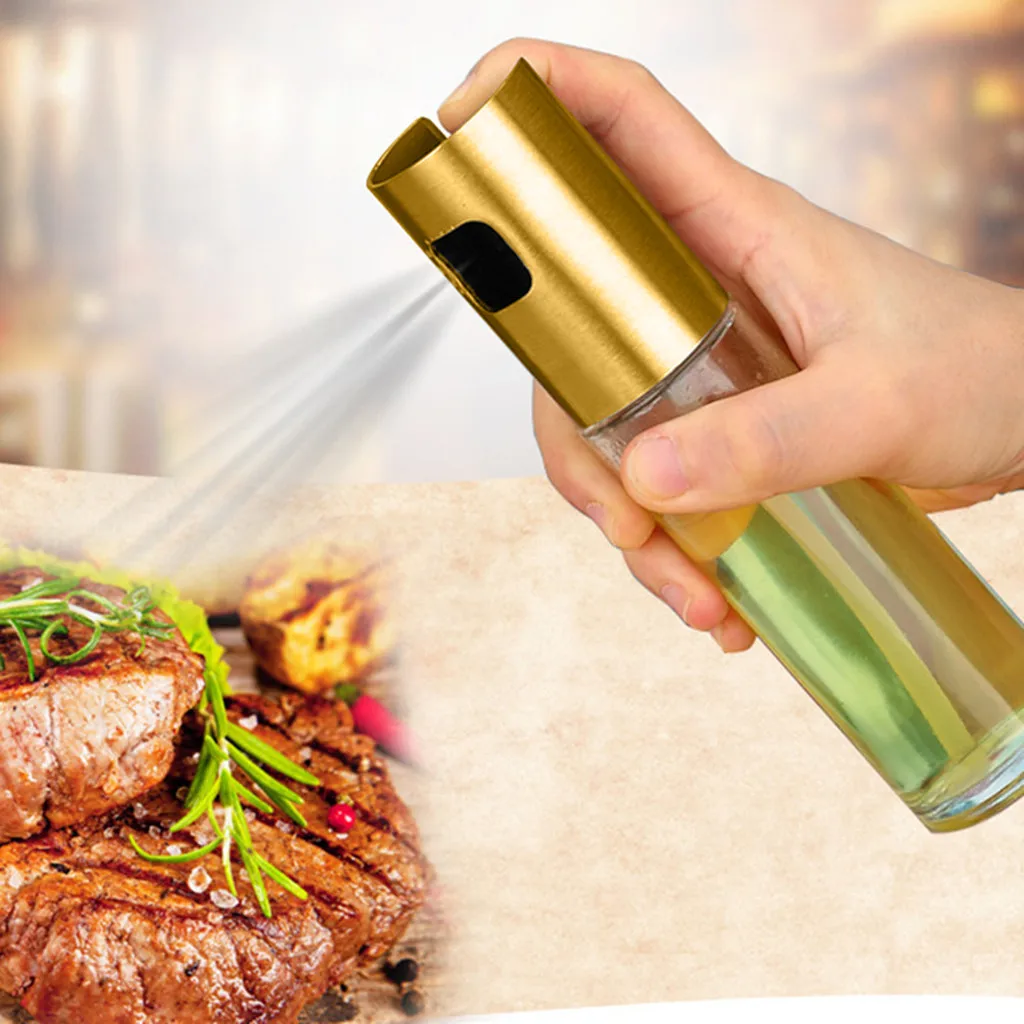 100ML Barbecue Oil Spray Bottle Cooking Stainless Steel Pot Pump Glass Olive Leak-proof Drops Oil Bottle Kitchen Gadgets
100ML Barbecue Oil Spray Bottle Cooking Stainless Steel Pot Pump Glass Olive Leak-proof Drops Oil Bottle Kitchen Gadgets