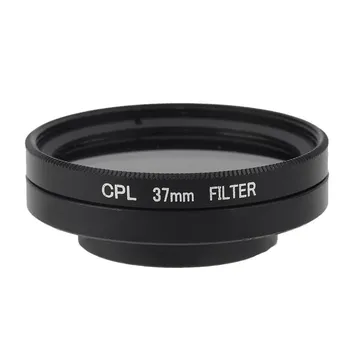 

NEW 37mm Aluminum Alloy Glass CPL Filter Circular Shape Black Polarized Lens For Hero3+ / Hero3 For Gopro HD Hero 4 Camera