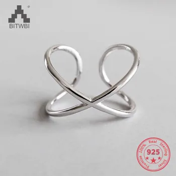 925 Sterling Silver Double Line Opening Rings Elegant Cross Ring Jewelry for Anniversary Adjustable Ring
925 Sterling Silver Double Line Opening Rings Elegant Cross Ring Jewelry for Anniversary Adjustable Ring