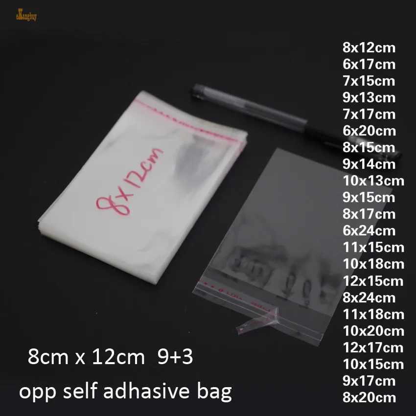 Transparant Resealable BOPP/ Cellophane Plastic gift packing Bags 8x12cm(9+3) packaging pockets Self Adhesive Sealed free ship
Transparant Resealable BOPP/ Cellophane Plastic gift packing Bags 8x12cm(9+3) packaging pockets Self Adhesive Sealed free ship