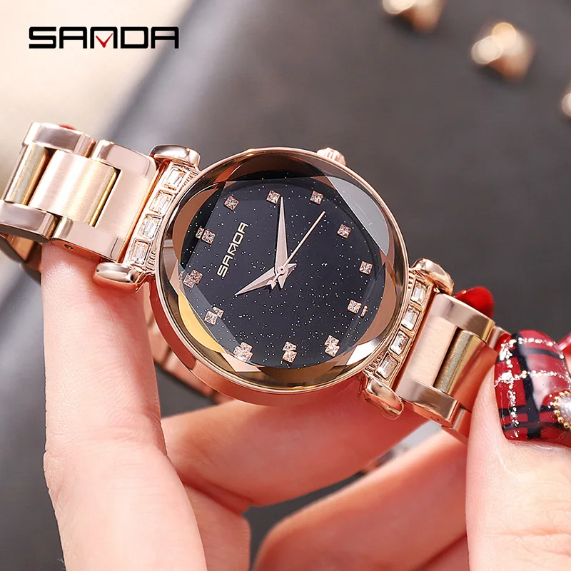 SANDA Rose Gold Watch Women Quartz Watches Ladies Top Brand Luxury Rhinestone Female Wrist Watch Girl Clock Relogio Feminino New
SANDA Rose Gold Watch Women Quartz Watches Ladies Top Brand Luxury Rhinestone Female Wrist Watch Girl Clock Relogio Feminino New